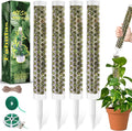 Fabulas 55 Inch Moss Pole Monstera Plant Support, 4 Pack 17 Inch Plant Support Stakes for Indoor Climbing Plants, Stackable Sphagnum Moss Pole Sticks for Garden Potted Planter, Pothos, Philodendron