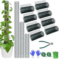 Moss Pole DIY Kit, 26.3ft Metal Moss Pole for Plants Monstera, 8Pcs 8.3in×3.3ft Steel Wire Mesh with Plier, Cable Zip Ties, Max Make 13Pcs 24" Plant Poles(26.3ft Wire Mesh with Plier)