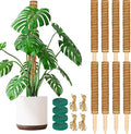ALENEY Moss Pole, 8 Pack 23.6inch Stackable Moss Poles for Plants Monstera Plant Support, Coir Totem Pole Tall Moss Pole for Climbing Plants, Sphagnum, Indoor Potted Plants