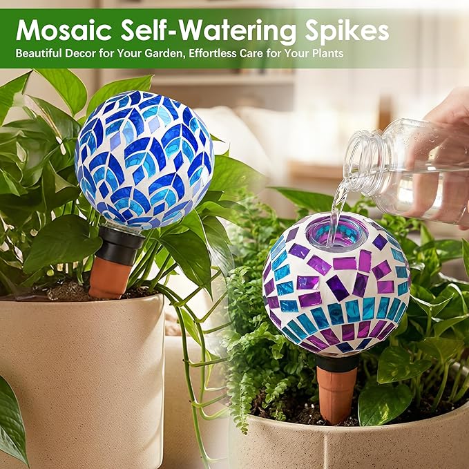 Plant Watering Globe Large Self Watering Globes 2 Pack for Indoor Outdoor Plants Self Watering Planter Insert Watering Devices for Plant Lover Gifts