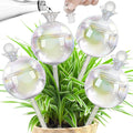 17 oz 2 Weeks Extra Large Plant Watering Globes, Iridescent Glass Self Watering Globes, Self Watering Planter Insert, Plant Watering Devices, Automatic Watering Bulbs for Daily Use (Large 4-Pack)