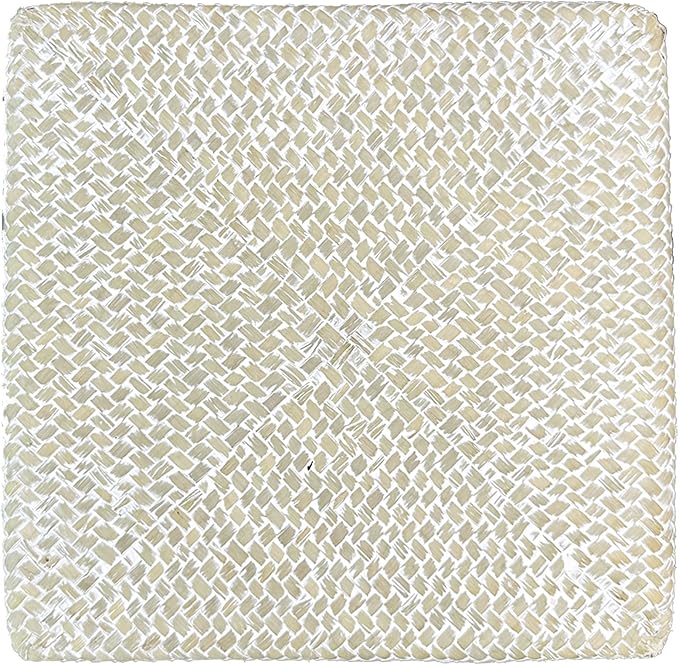 Taper Seagrass Planter - 20-Inch Tall Large Tree Planter - Handwoven Natural Square Basket for Indoor & Outdoor Plants - Stylish Decorative Flower Pot for Patio, Garden, and Home (White)