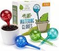 Little Green Leaf Automatic Plant Watering Globes Self Watering Planter Inserts (Set of 4) | Hands Free Multicolor Glass Bulbs | Planter Spikes to Support Indoor & Outdoor Plant Health (100ml)