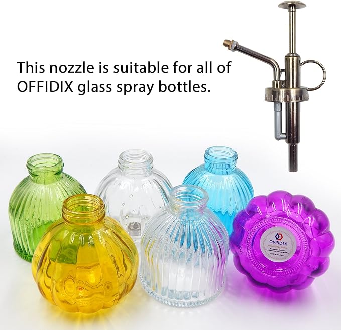OFFIDIX Glass Spray Bottle,Flower Mister Indoor Plant Watering Can Plant Mister(Wine Red Gray Gradient),Sprayers Watering Nozzles Replacement for Plant Mister