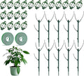 10 Pack Stackable Monstera Plant Support, Climbing Plant Support Stakes for Indoor Outdoor Plants, Moss Pole Monstera Plant Support with 2 Bundle Strap and 20 Pcs Plant Clips