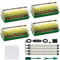 Seed Starter Tray with Grow Light, Seed Starter Kit Full Spectrum with 5 Dimmable Brightness & Timer, Indoor Plant Grow Tray for Beginners & Seasoned Gardeners, Gardening Gifts (Green, 144 Cells)