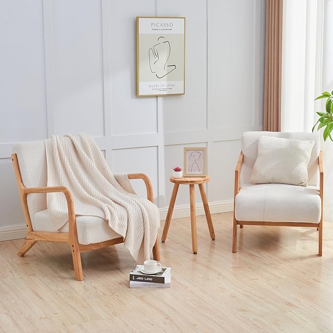 Small Round Side Table Adjustable Height Solid Wood Drink Table Indoor Tall Plant Stand Multi-Use Accent Stool-11‘’D × 20“H (Wood)
