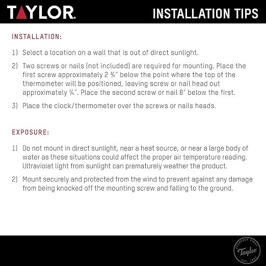 Taylor Digital Wireless Indoor Comfort Level Thermometer and Hygrometer, Easy-to-Read Display for Home, Office, Greenhouse, Nursery, and Indoor Areas, Black