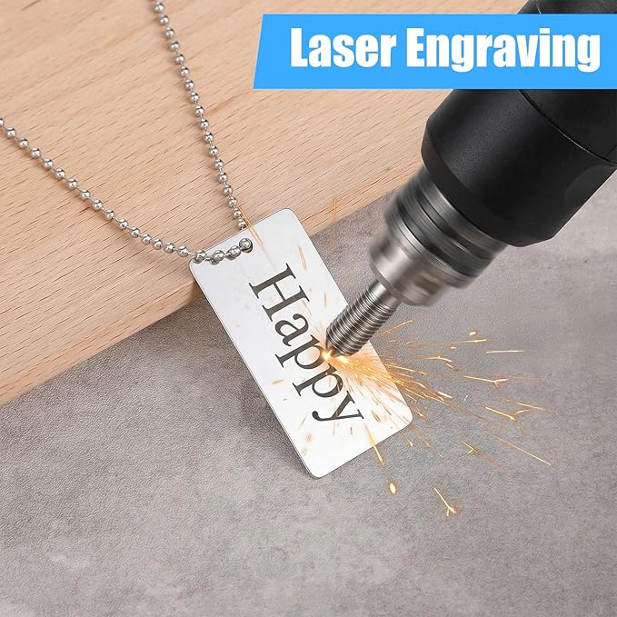 50 Pack Stainless Steel Laser Engraving Blanks Stamping Blanks Rectangle DIY Craft Metal Blank Dog Tags Personalized Keychain Pendants, 1 Inch x 2 Inch