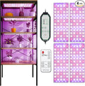 Grow Light, 40W Ultra-Thin LED Grow Lights for Indoor Plants Full Spectrum, 4/8/12H Timer Plant Light Panel, 304 LEDs Under Cabinet Plant Growing Lamp Strip Panel for Seedlings, Veg, Flowers (4pcs)
