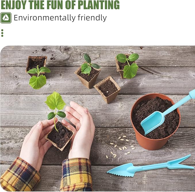 10 Pack Peat Pots, 120 Cells Biodegradable Seedling Starter Trays, Peat Pots for seedlings, Seed Starter Kit for Planting Seeds with 20 Plant Labels for Indoor Outdoor Garden