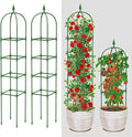 MYMULIKE 2 Pack Garden Obelisk Trellis for Climbing Plants Outdoor & Indoor - 6Ft Rustproof Garden Trellis Plant Support Cage for Vines, Flowers, Vegetables, Roses | Heavy-Duty, Adjustable