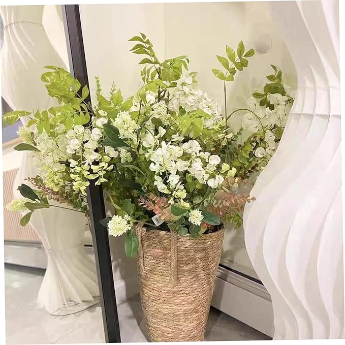 Woven Basket for Plant, 3PCS Rattan Planter, 3 Sizes Seagrass Woven Plant Basket with Waterproof Liner, Baskets Indoor with Handle for Balcony Home Decoration