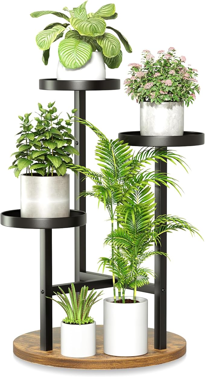 3 Tier Plant Stand Indoor Tall Plant Shelf, Corner Plant Table for Multiple Plants, Tiered Flower Stand for Patio Balcony Porch Garden Living Room House