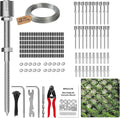 SPECILITE Wire Trellis for Climbing Plants Outdoor, 20-Set T316 Stainless Steel Wall Trellis Kit, 1/8in x 100ft Ropes with Cable Cutter, Espalier System for Fence Wall and Garden DIY