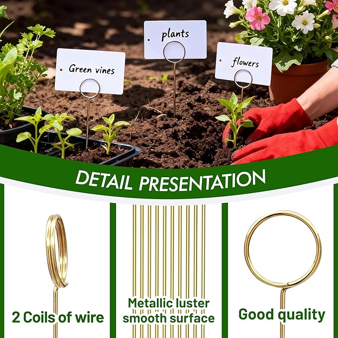 Garden Markers for Plants Outdoor - 20 Pcs 12" Metal Plant Tag Holders for Multiple-use with 40 Pcs Reusable Waterproof Labels & Marker Kit