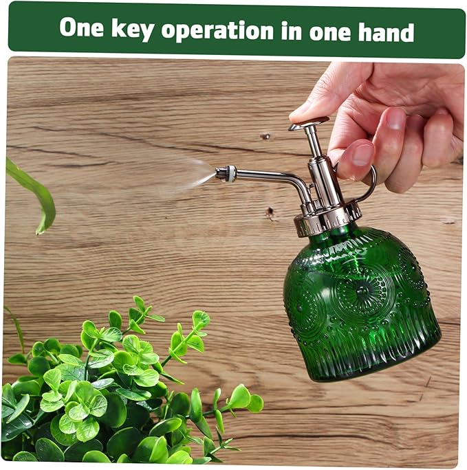 UKCOCO Indoor Elegant Glass Mister Spray Bottle Easy-use Trigger for Home Gardening
