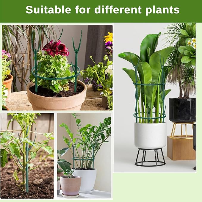 10 Pack Stackable Monstera Plant Support Stakes, Climbing Plants Support Monstera Trellis for Indoor, Alternative to Moss Pole (25inch/10 Pack)