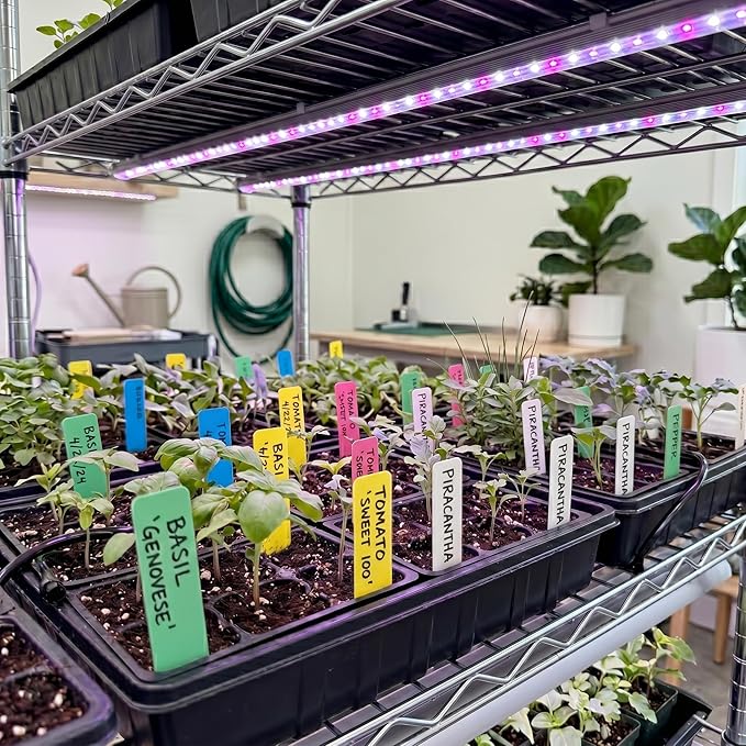SumDirect 500PCS Plant Labels for Seedlings, 5 Colors, 6 inch Waterproof Plastic Plant Name Tags, Plant Markers for Seed Starting, Garden, Greenhouse