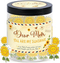 Positive Sunflower Jar with 60 Affirmation Cards, Uplifting Motivation Jar For Mom, Encouraging Sunflower Gifts For Mom Women, Emotional Support Gift, Funny Desk Decor, Gifts for Coworkers Women