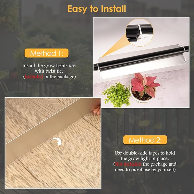 LINGSFIRE 4PCS LED Grow Lights, 40w Full Spectrum Grow Light 540 LEDs Grow Lights for Indoor Plants with Timer Dimmable Thin Grow Light Panel for Under Cabinet Plant Seedlings Flowers Veg and More