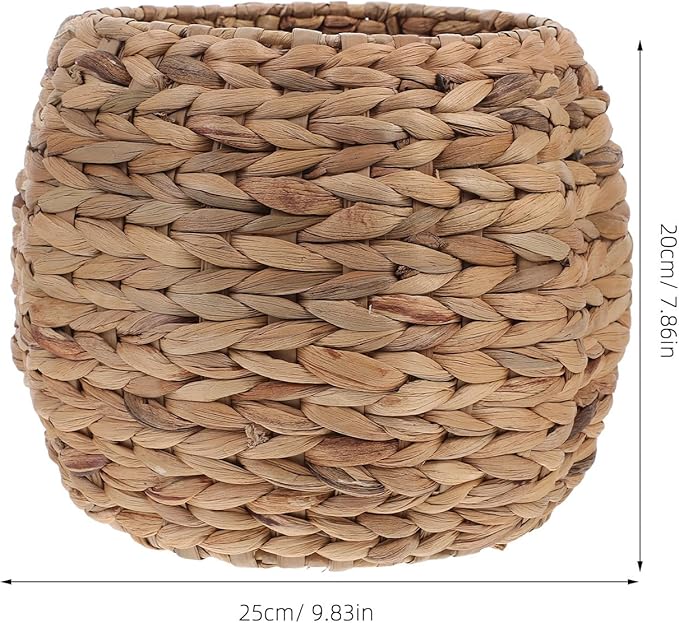 Woven Planter Basket Seagrass Basket Planters Hyacinth Woven Flower Pot Rattan Wicker Plant Pot for Office Kitchen Bathroom and Bedroom