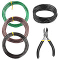 5Pcs 3 Colors Bonsai Training Wire with Wire Cutter Kit, Anodized Aluminum Bonsai Wire Tools for Holding Bonsai Plant Branches Small Trunks - 164 Feet 1.0MM 1.5MM 2.0MM 3.0MM