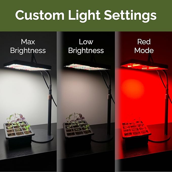 Seed Starter Kit with Grow Light – 2 Seed Starter Tray with Dome, Indoor Seed Starting System with LED Grow Light for Seedlings, Timer & Remote, 2 Kits Included