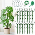 Monstera Plant Support Stakes Indoor - 20 Pack Stackable Garden Trellis for Potted Climbing Pothos Support - Durable All-in-One Tall Plant Sticks Pole for Modern Home Gardening (20 Pack)