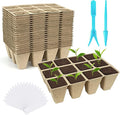 20 Pack Peat Pots, 240 Cells Biodegradable Seedling Starter Trays, Peat Pots for seedlings, Seed Starter Kit for Planting Seeds with 20 Plant Labels for Indoor Outdoor Garden