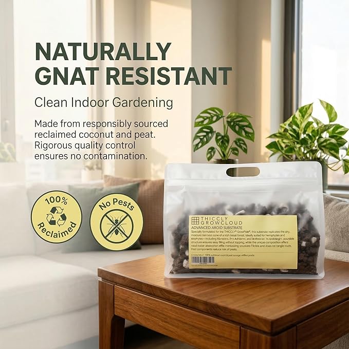 THICCLY GrowCloud Advanced Aroid Substrate with Perlite 3 Qts - Premium Sphagnum Moss Alternative GrowPoles