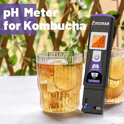 UIUZMAR Water pH Meter Digital pH Tester with pH Test Strips Color Display for Aquarium, Hydroponics, Home Brew, Measure pH Value of Swimming Pool, Drinking Water, Pond, Spa, Hot Tub, Kombucha