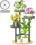 Stand Plants, 3-Tier Metal Plant Stands for Outdoor Indoor Plants,Heavy Duty Flower Pot Stands for Multiple Plants,Decoration Display Racks for Patio Garden -GreenFlower