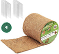 Thick Mulch Roll for Landscaping,120.1" x 6.5" Coconut Fiber Liner Mulch Mat with 16PCS U-Shaped Steel Stakes and Plant Ties Tape,Natural Coco Liner Pad Garden Edging Border Lawns Weed Barrier