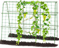 FOLLOOK Outdoor Trellis for Climbing Plants Arch Tunnel U-Frame Trellis with Plant Support Clips for Grape Zucchini Plant Metal Tall, Green, MWM-11-U-120x160-GREEN