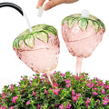 Strawberry Plant Watering Globes Set of 2, Large Water Bulbs for Indoor Plants, Glass Self Watering Planter Insert, Top-Fill Watering Globes for Indoor Outdoor Plants