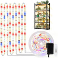 DBFAIRY Grow Strip Lights for Indoor Plants,Waterproof LED Full Spectrum Plant Grow Light Strip Plug-in Grow Tape Light with Timer Dimmable for Greenhouse Seed Starting (3.28FT/ 120 LED)