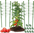 Legigo 3 Packs Plant Support Cages Tomato Cage for Garden- 36 Inch Adjustable Garden Cucumber Trellis Plant Stakes, Trellis Support Rings for Climbing Plants, Pots, Indoor Plants with 10 Plant Clips