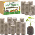 ZeeDix 200 Pcs (36mm) Peat Pellets for Seedlings, Compressed Seed Starting Plugs Pallet Potting Soil Block, Seed Starter Pellets Soil Pods for Planting Flowers, Herbs and Vegetables