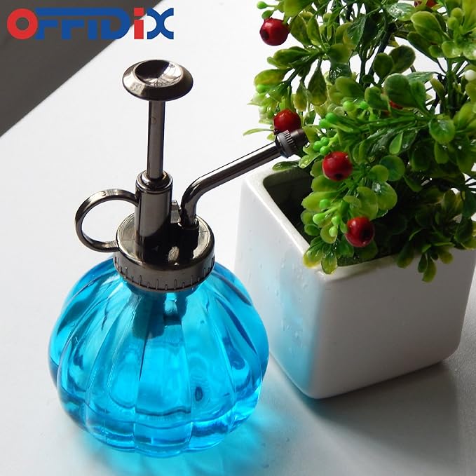 OFFIDIX Glass Plant Mister Watering Spray Bottle(Light Blue),Sprayers Watering Nozzles Replacement for Plant Mister Spray Bottle