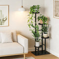 5 Tier Plant Stand Indoor, Corner Plant Shelf, Plant Shelves Organizer, Flower Stand for Multiple Plants, Tall Wood Plant Shelf Holder for Indoor, for Living Room, Balcony GPS108BW