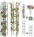 Wellsign 100% Metal Obelisk Trellis for Climbing Plants Outdoor Garden Tower Trellis 6.6ft, Plant Support with Garden Twist Tie for Tomato Cucumber Ivy Vines Rose Potted Plant Trellis Indoor 2 Pack