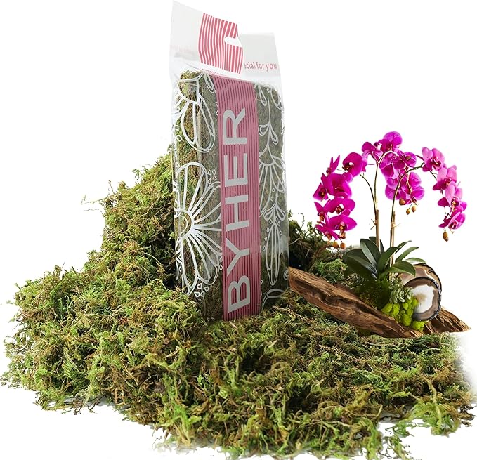 BYHER 4 OZ Fake Moss for Potted Plants, Artificial Green Moss for Crafts Faux Moss for Indoor Planters Fairy Garden Table Centerpieces Wedding Decoration (Fresh Green)