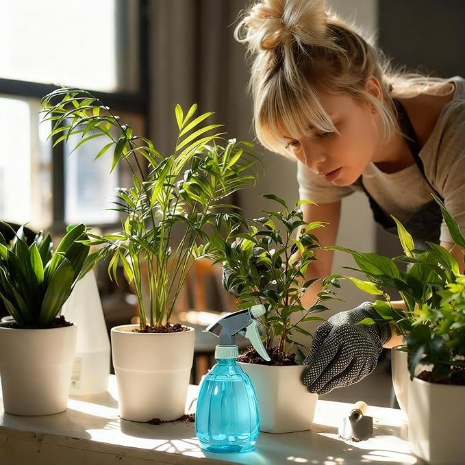 Spray Bottle for Plants,Plant Mister with Adjustable Nozzle for Inside Plants Hair Cleaning Essential Oils Cats Blue