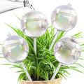 17 oz Up 2 Weeks Extra Large Plant Watering Globes, Self Watering Planter Insert, Iridescent Glass Self Watering Globes, Vacation Plant Watering Devices, Automatic Watering Bulbs (Large 4-Pack)