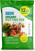 Back to the Roots All-Purpose Potting Mix 6 Quarts (Best Value), 100% Organic & USA Made for Herbs, Veggies, Flowers, w/Nutrient Rich Plant Food, Worm-Castings, & Moisture Controlling Yucca, 2 Packs
