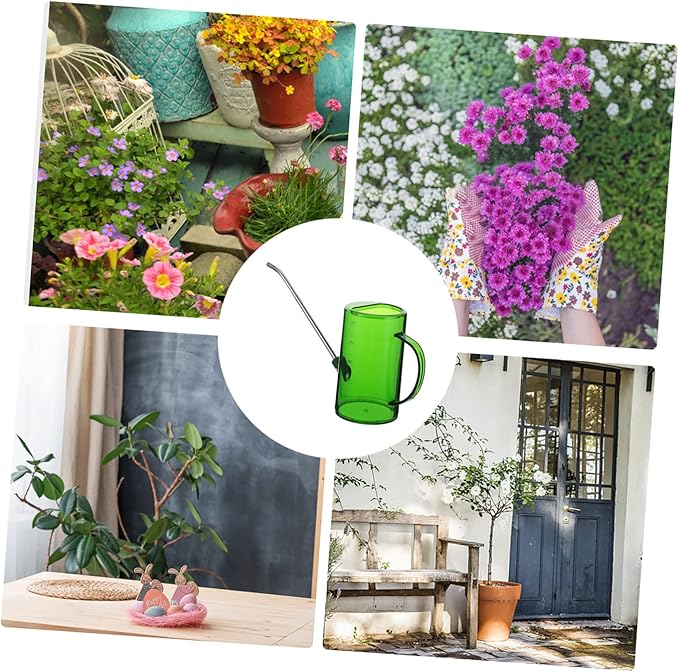 VOSAREA Stainless Steel Long Spout Watering Can for Outdoor Plants 1.5L Sprinkling Kettle Removable Nozzle for Succulents and Garden Use