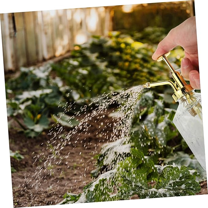 POPETPOP Glass Plant Mister Spray Bottle Continuously Mist Spray Retro Vintage Design for Plants