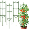 4 Pack 48 Inch Tomato Cages for Garden, Triangle Metal Plant Support with Rust-Resistant Coating, Heavy Duty Tomato Trellis for Raised Bed, Pots, Cucumbers, Peppers & Climbing Plants