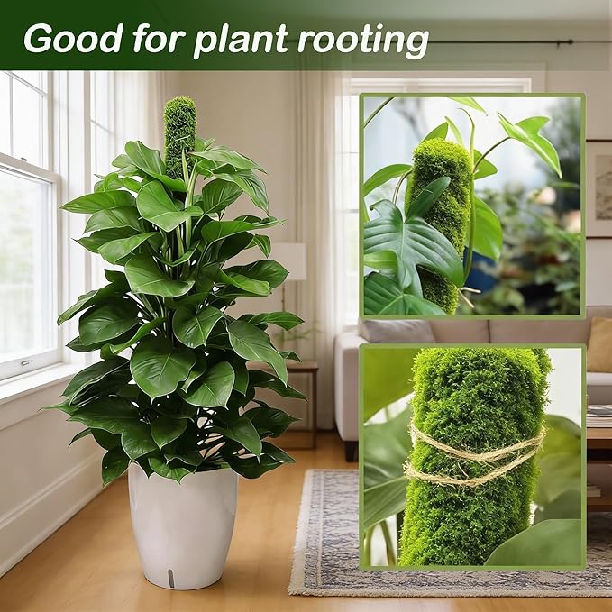Moss Pole, 1 Pack 47.24 Inch Bendable Plant Stakes for Indoor Plants, Tall Moss Poles for Climbing Plants Indoor for Potted Plants, Pothos, Philodendron